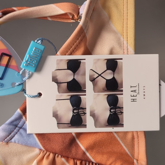 New with tags, HEAT swimwear, Bingo Surf SUNLIGHT Four Way Bandeau Top - Picture 4 of 5